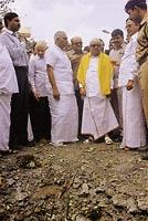 Chief Minister M. Karunanidhi and TMC president G.K. Moopanar