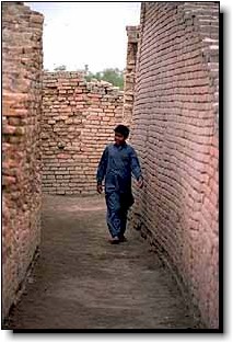 Housing and streets in Mohenjo-daro